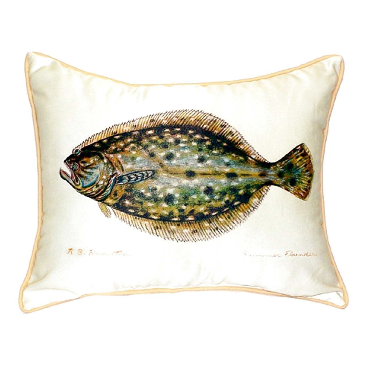 Betsy Drake Flounder Extra Large 20 X 24 Indoor / Outdoor Pillow